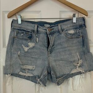 Old Navy Blue Jean Shorts Distressed Casual